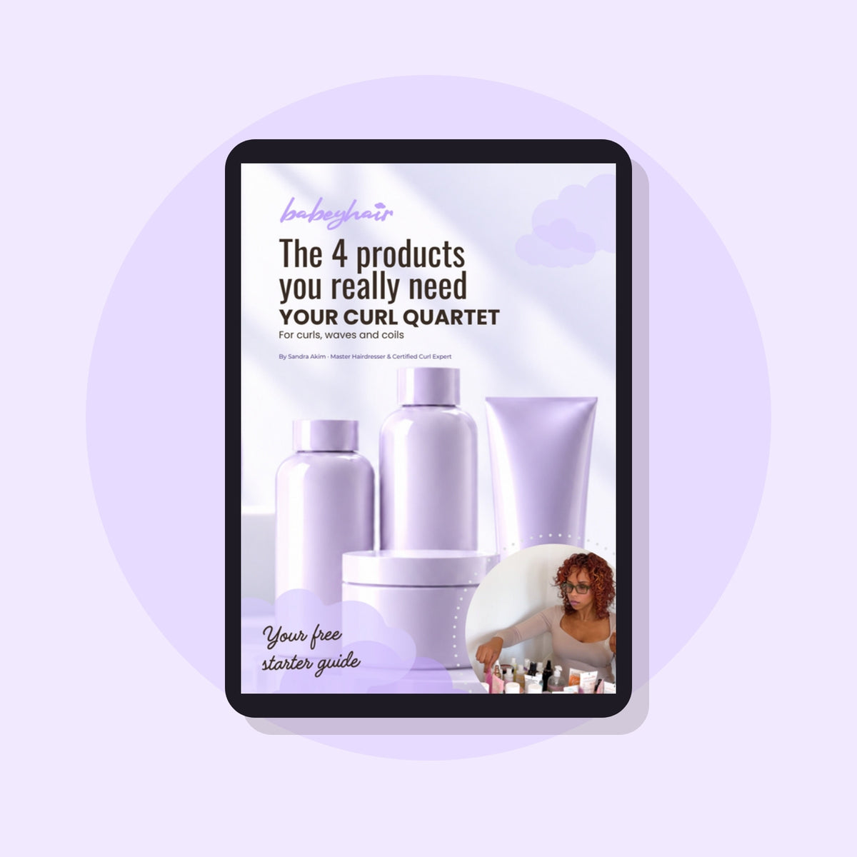Your Curl Quartet: The 4 products you really need, on a tablet